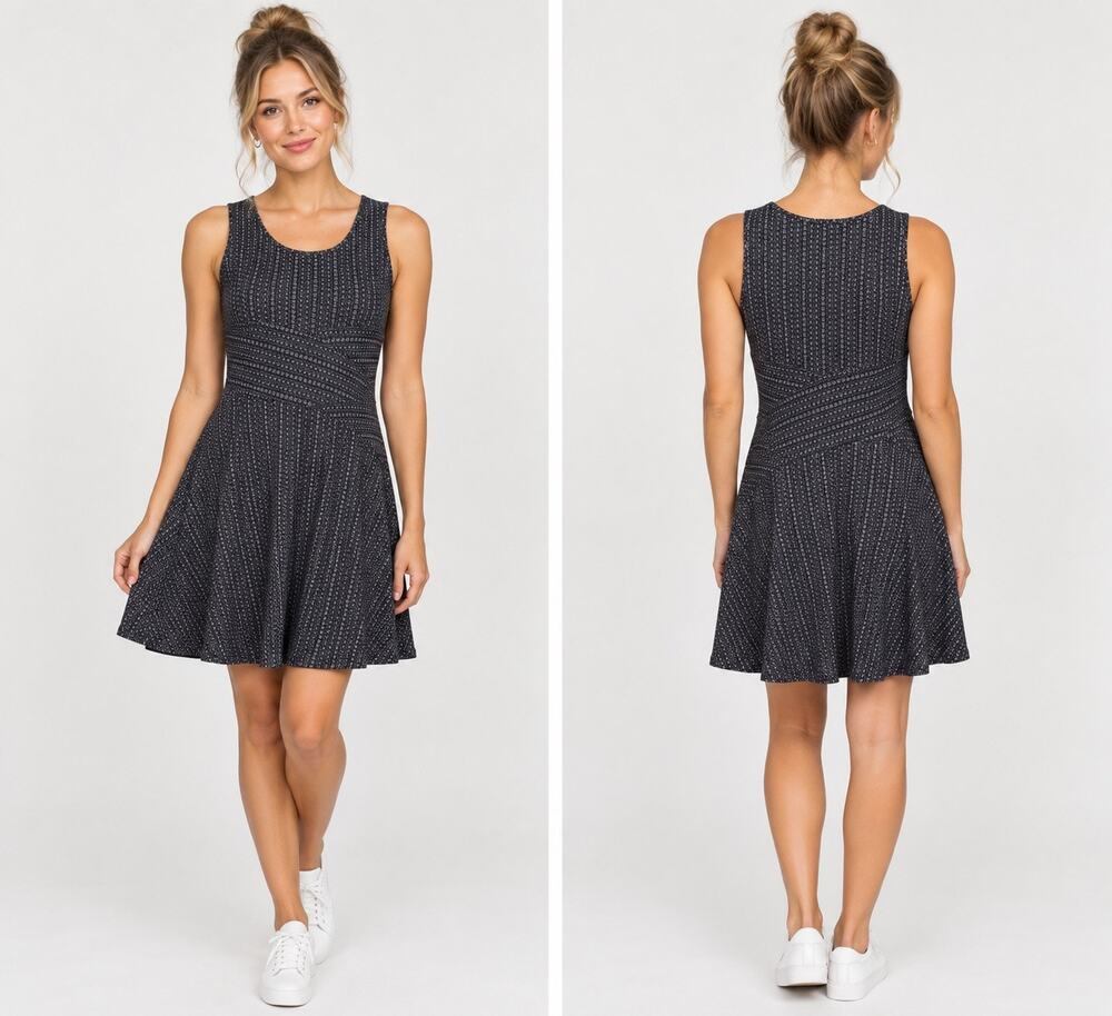 Prana Women’s Amelie in Mini Dress Grey Black - Size: Small